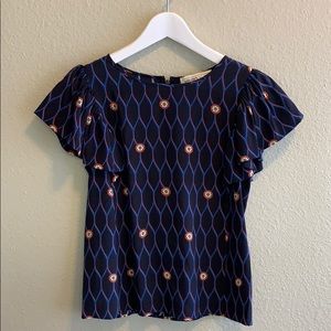 Kenzo x H&M Silk Flutter Sleeve Top